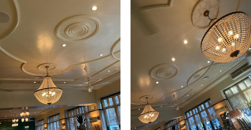 dishoom covent garden ceiling chandelier